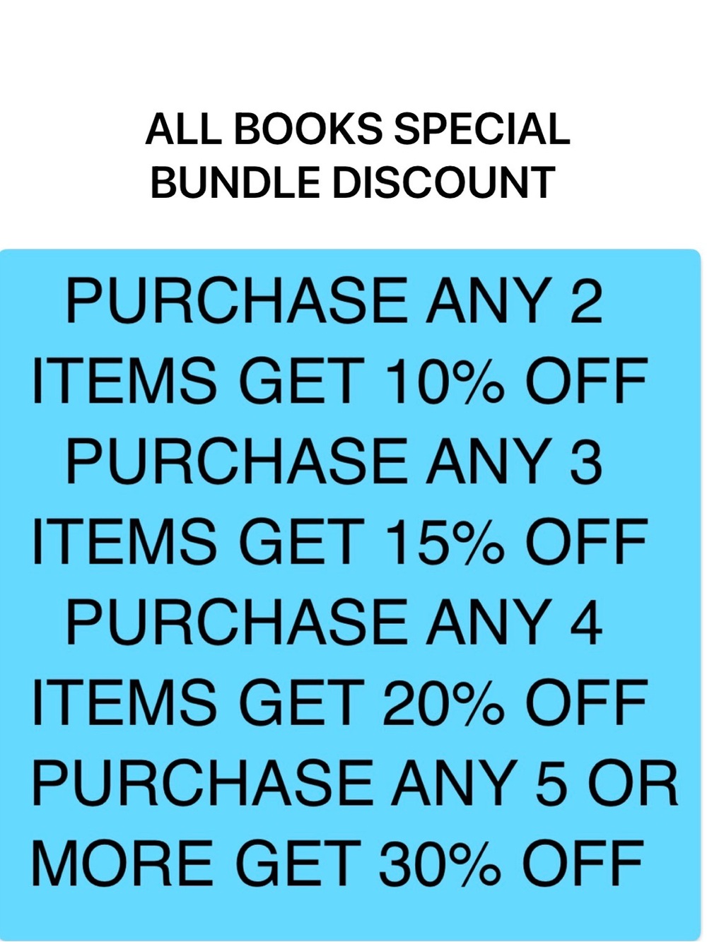 ALL BOOKS BUNDLE SALE